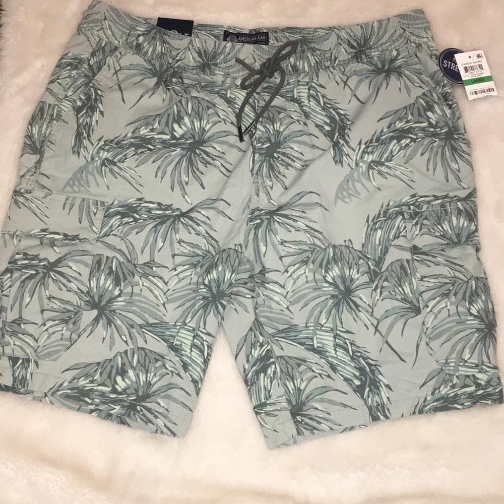 Palm print cargo shorts!
